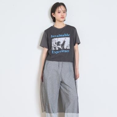 チュールレイヤードTシャツ