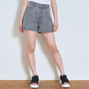 【GOODPRICE】プレートロゴデニムショートパンツ