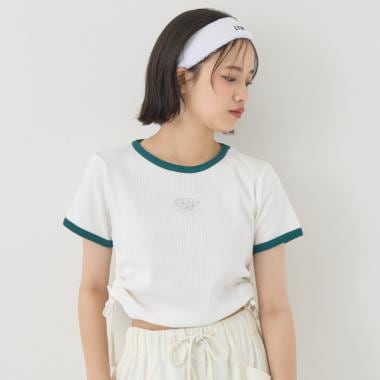 【接触冷感/ひんやり】ドロストテレコTシャツ