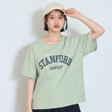 【GOODPRICE】フラワーカレッジTシャツ
