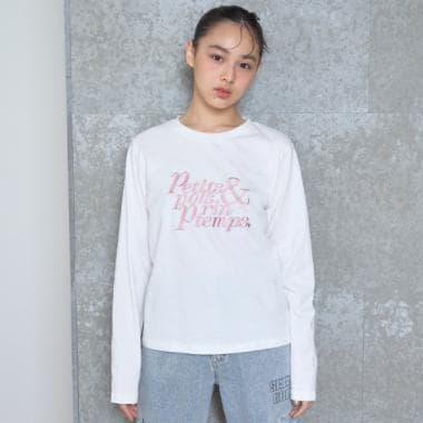 ロゴ刺しゅう長袖Tシャツ
