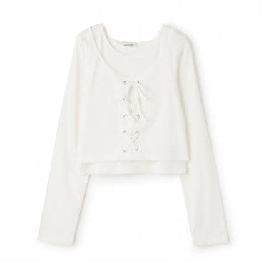レースアップ長袖TシャツSET