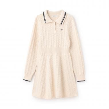 スタイルアップポロニットワンピース