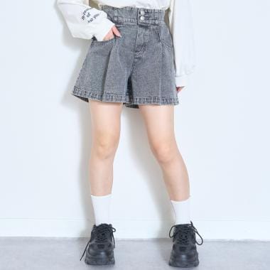 美脚見えタックフレアキュロット