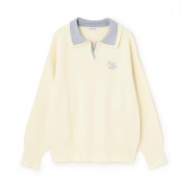 【アラエル】W衿スキッパーニット