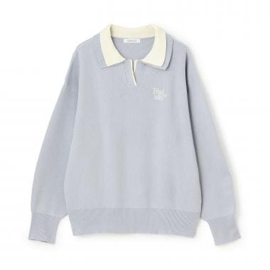 【アラエル】W衿スキッパーニット