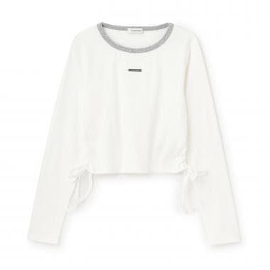 ドロストクロップドテレコ長袖T