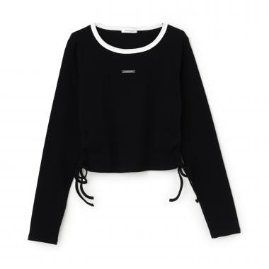 ドロストクロップドテレコ長袖T