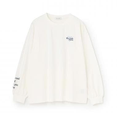 【綿100%】バックロゴカラー長袖T