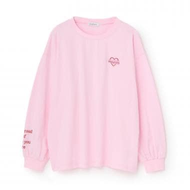 【綿100%】バックロゴカラー長袖T