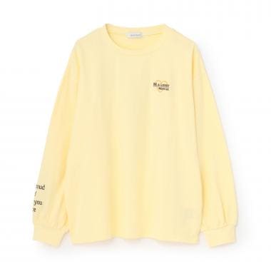 【綿100%】バックロゴカラー長袖T