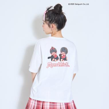 【モンチッチ】バックプリント半袖T 綿100%