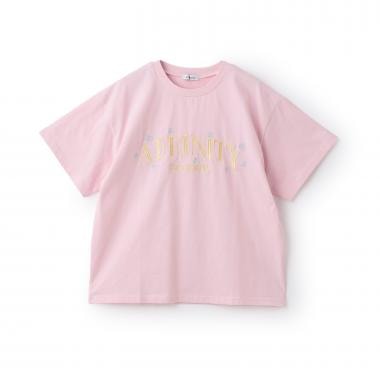 【綿100%】カレッジフラワー半袖T