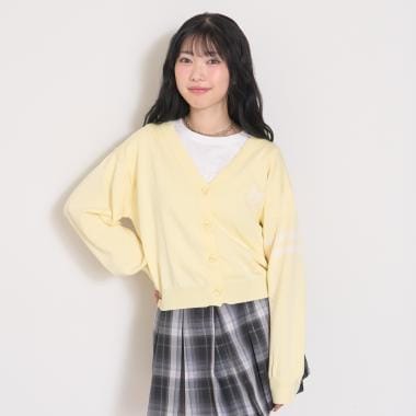 【UV/洗える】バックロゴカーディガン