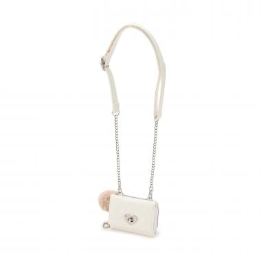 ファーチャームツキキルティングウォレット