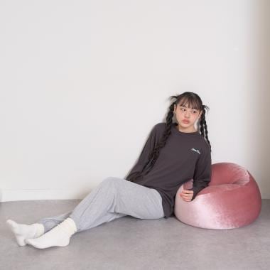 サガラ刺しゅうプリント長袖セットアップ