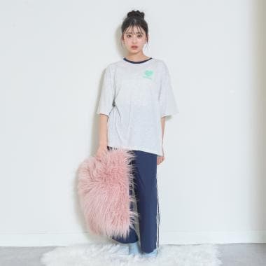 半袖バックプリントパンツリボンつき