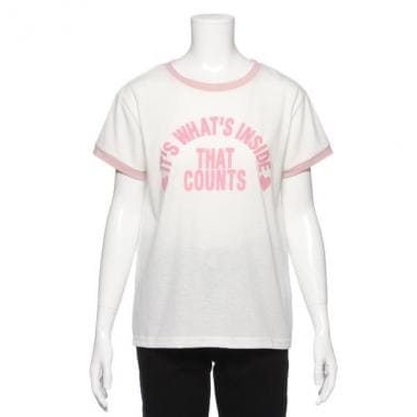 ロゴ入りリンガーTシャツ