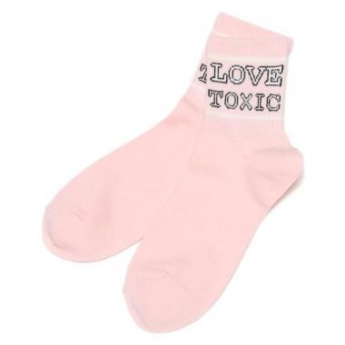 ロゴ入りリブクルーソックス