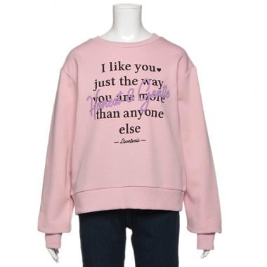 ガーリーロゴ裏毛トレーナー