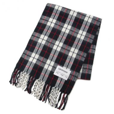 アクリルチェックマフラー