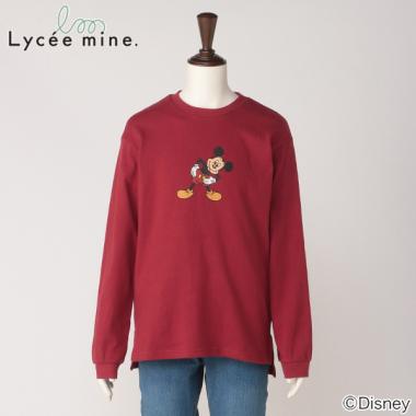 【DISNEY】 ミッキーマウスデザイン サイドスリットTシャツ