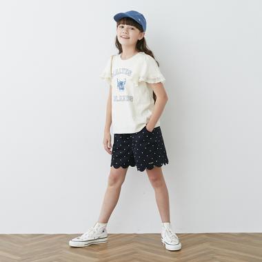 激安公式通販サイトです リンカブル　スカラップステッチショートパンツ(ブラック)
