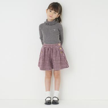 トドラー ハウンドトゥースキュロットスカート