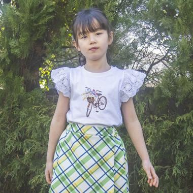 インファント・トドラー フラワーバイシイクルTシャツ(90cm オフ