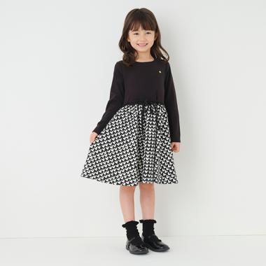 トドラー ハートスクリブルドッキングワンピース