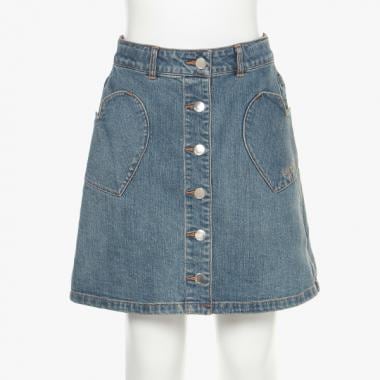 Girl’s Heartスカート ガールズ ハートポケットデニムスカート(140cm サックス): ジュニア