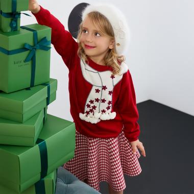 千鳥柄ニットスカート