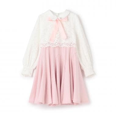 レースドッキングワンピース