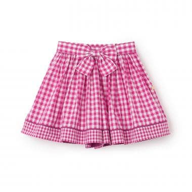 ギンガムキュロットスカート