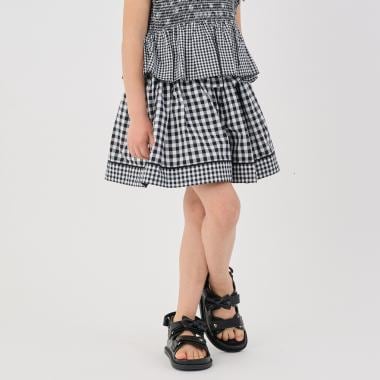 ギンガムキュロットスカート