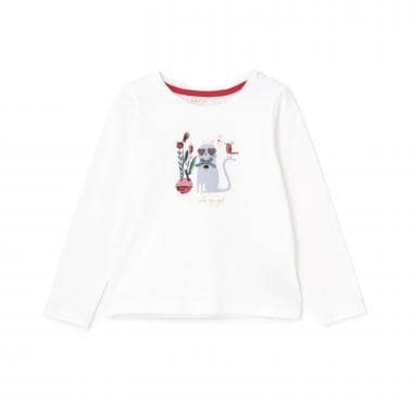 レタートゥーキャット長袖Tシャツ