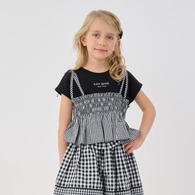 ギンガムビスチェドッキングTシャツ