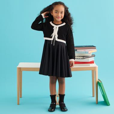 ボウニット＆カットワンピースセット