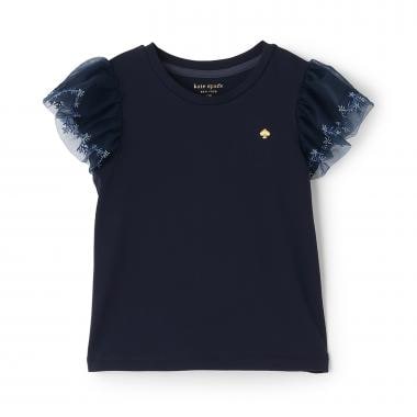 チュールスリーブTシャツ