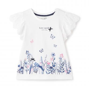 バタフライレーススリーブTシャツ