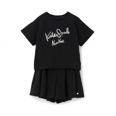 ロゴTシャツ＆キュロットスカートセット