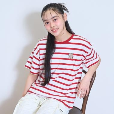 【7days】ワンポイントボーダーTシャツ