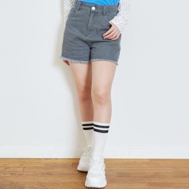 【7day】裾フリンジショートパンツ