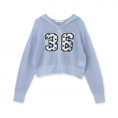 【7days】メッシュニットパーカー