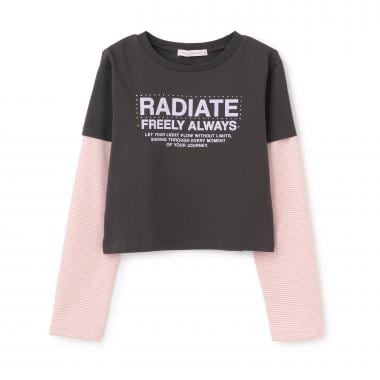 【7days】レイヤード風長袖Tシャツ