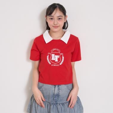 【7days】衿つきクロップTシャツ