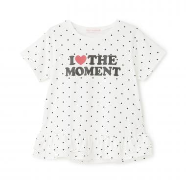 【7days】ドット裾フリルTシャツ