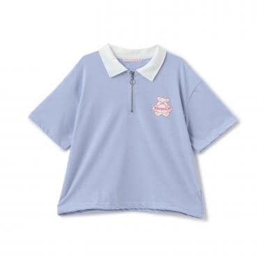 【7days】ハーフジップ半袖Tシャツ