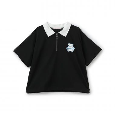 【7days】ハーフジップ半袖Tシャツ