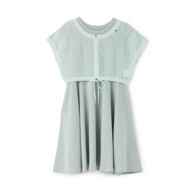 ☆彡ガールズ メッシュニット×ワンピースセット